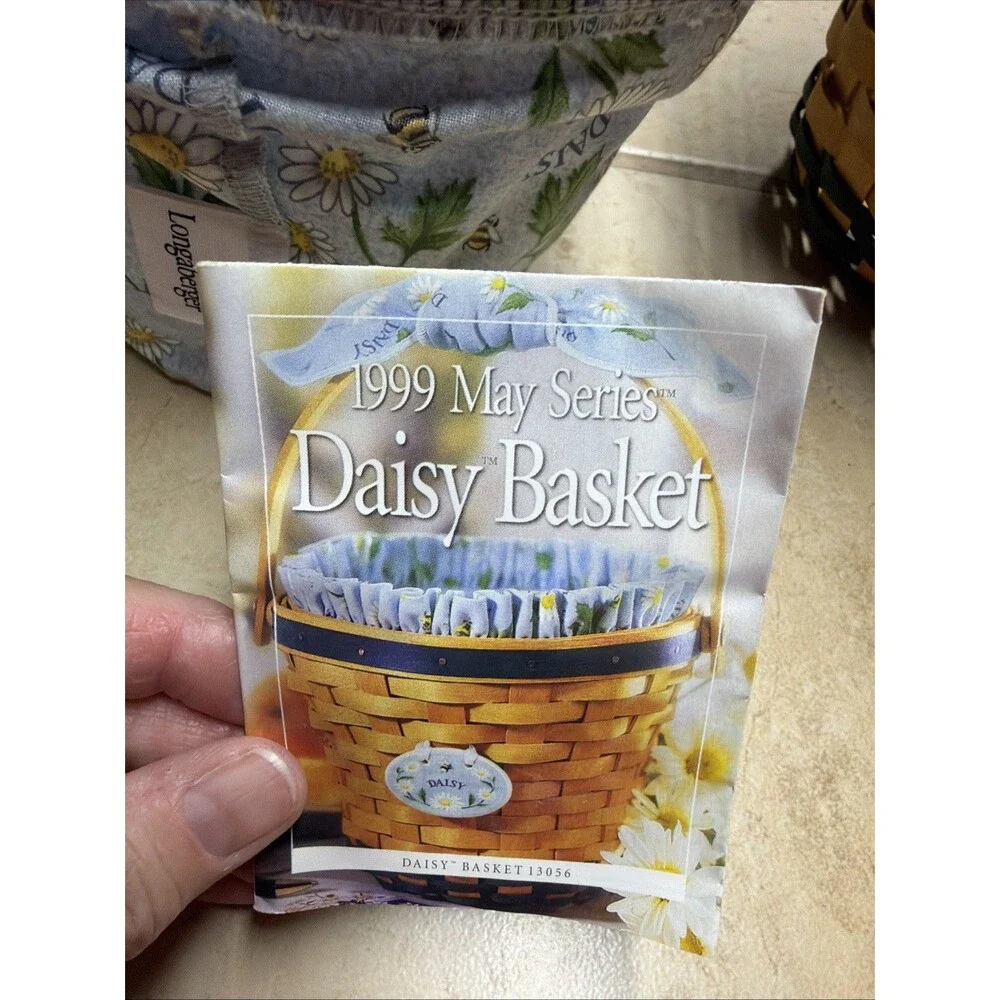 Longaberger Daisy Basket 1999 May Series W/ Liner, See Pics Fantastic Condition